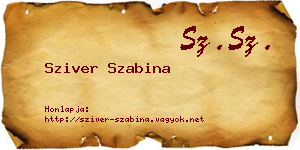 Sziver Szabina névjegykártya