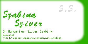 szabina sziver business card